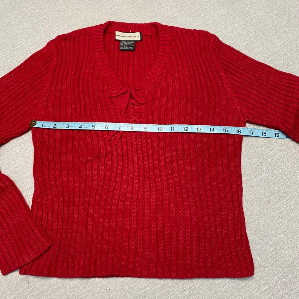 Bright Red Sweater - Picture 4 of 6
